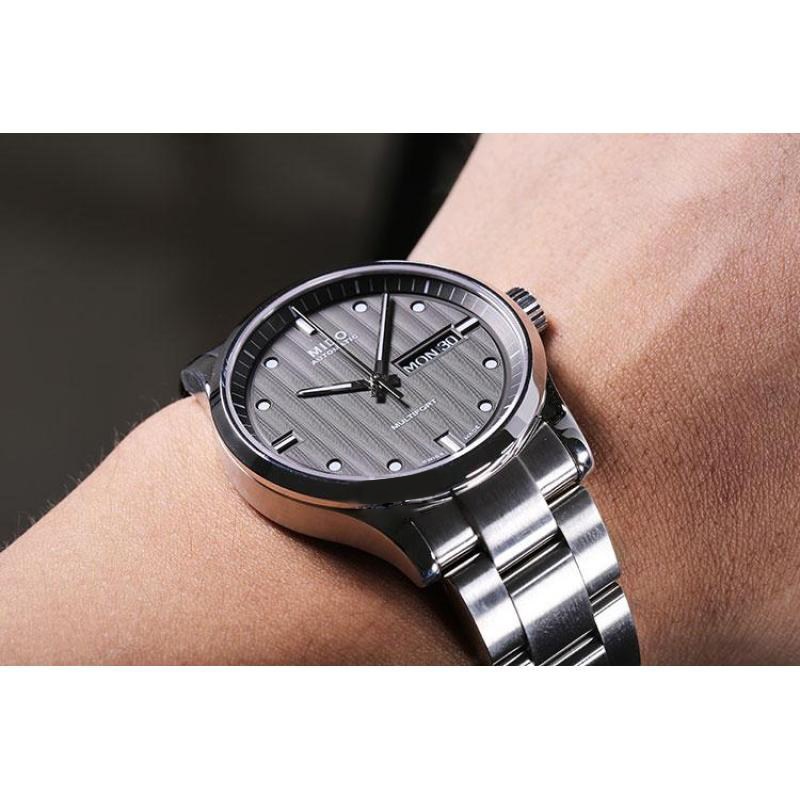 美度mido瑞士手表舵手系列自动机械男表钢带m0058301106100