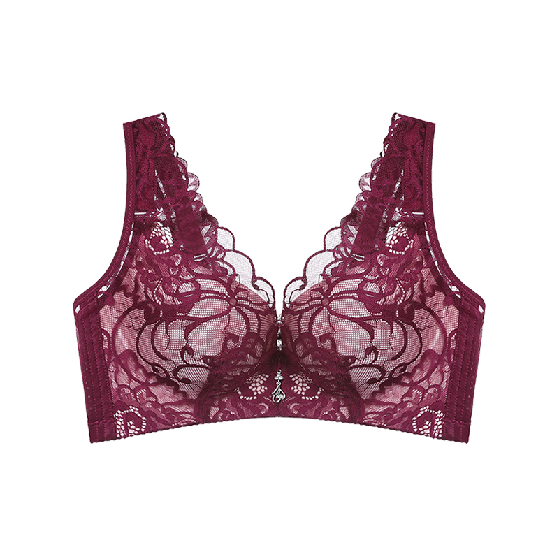 千奈美qiannaimei聚拢调整性感蕾丝美背内衣全罩杯舒适无钢圈女文胸