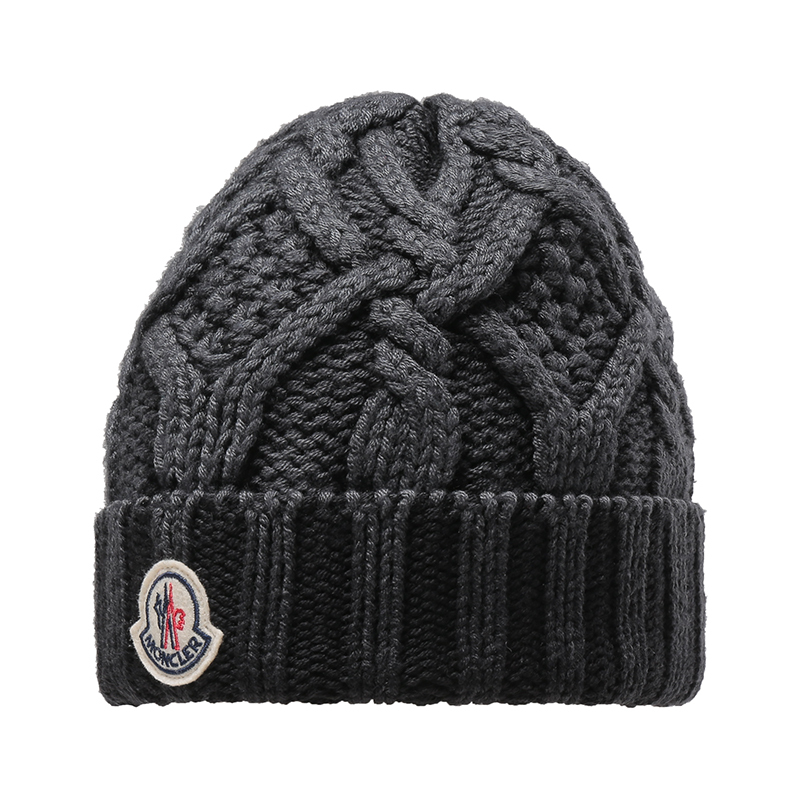盟可睐/蒙口 MONCLER 男士羊毛帽子保暖针织帽做旧H2 091 3B00048 04629