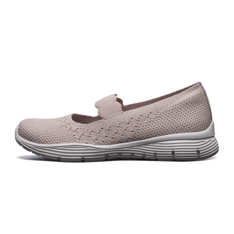 Skechers斯凯奇女鞋2019春夏一脚蹬休闲鞋 简约通勤布单鞋 49622