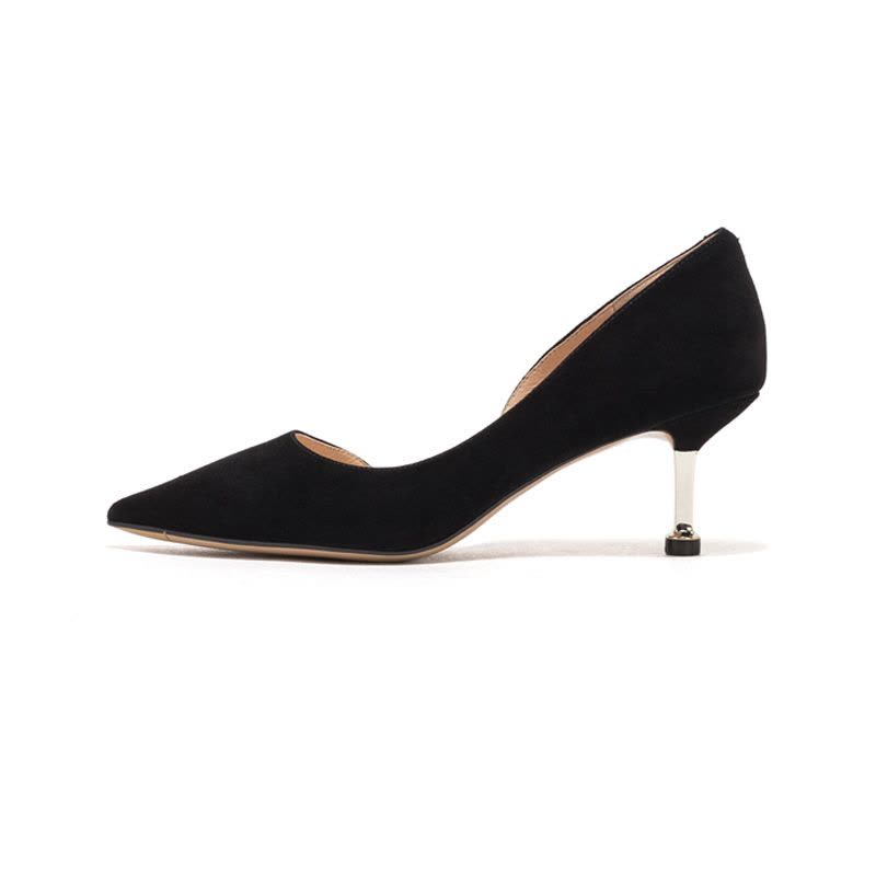 St&Sat/星期六 春新尖头细跟时尚侧空浅口女单鞋SS01114013图片