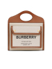 【预售4周左右发货】BURBERRY/博柏利 迷你双色帆布拼皮革口袋包