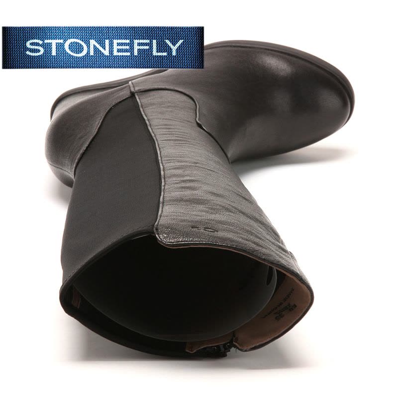 斯通富来STONEFLY羊皮圆头高跟拉链纯色深口女鞋SD44113550图片