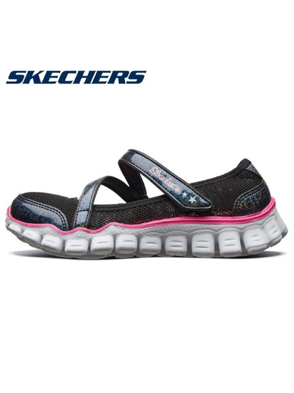 Skechers斯凯奇童鞋 2019女童玛丽珍搭带休闲鞋 轻盈舒适透气布公主鞋