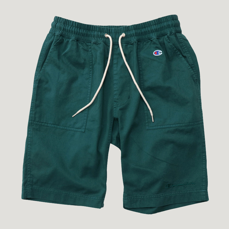 日版champion冠军正品c3-p521同色草字logo运动短裤潮流纯色情侣