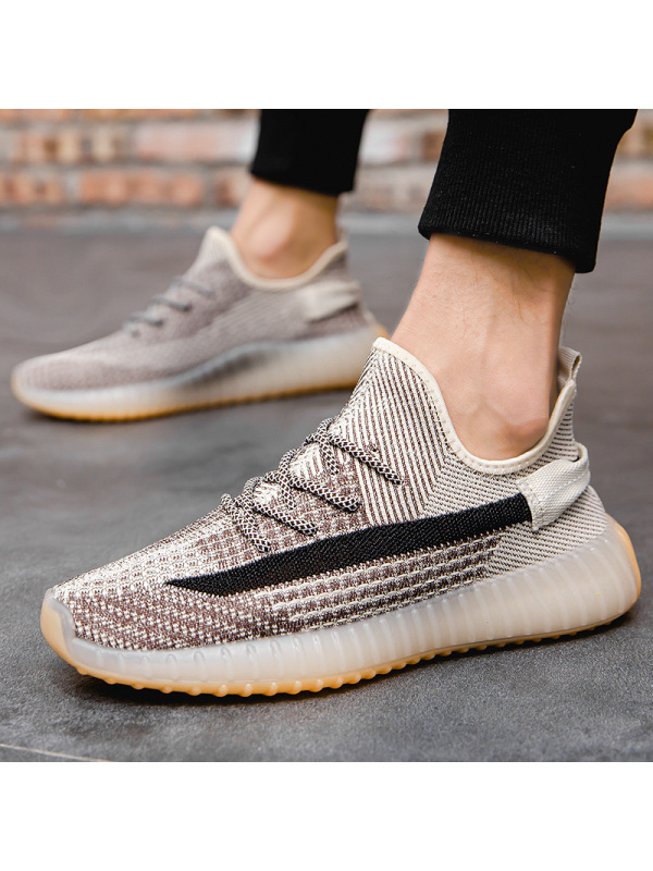 Ceba2021夏季新款飞织椰子鞋网面透气时尚运动跑步鞋潮流休闲男鞋