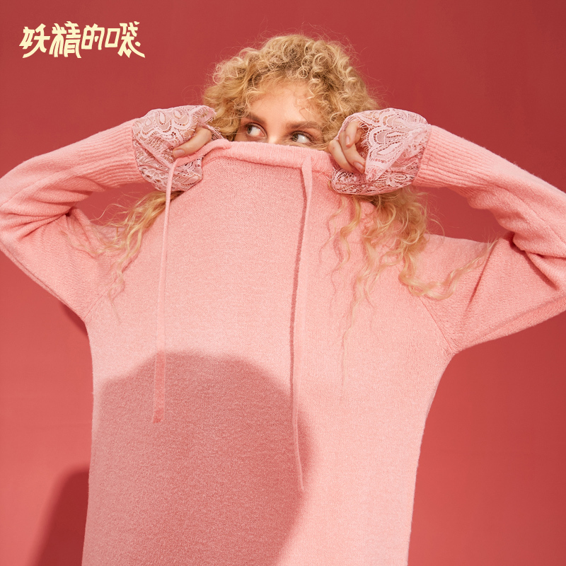 妖精的口袋Y早秋连衣裙长袖韩版长裙秋装连帽毛织裙子女J_2