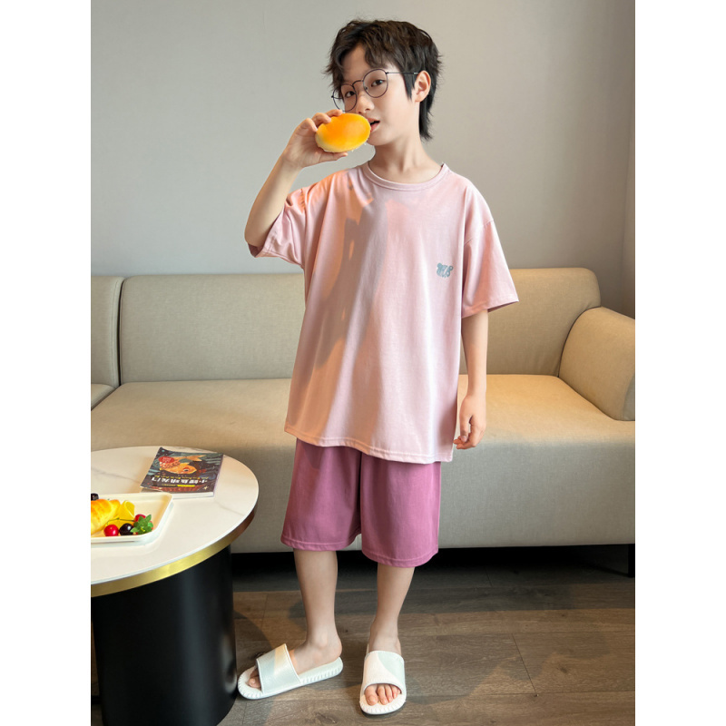 男童睡衣2025新款夏装中大儿童男孩家居服套装夏季冰丝莫代尔薄款