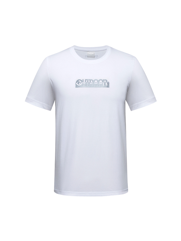 （OUTDOORPRODUCTS）运动户外男女情侣短袖T恤圆领印花弹力透气上衣81017