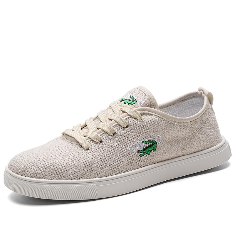 卡帝乐鳄鱼(cartelo)男鞋休闲鞋男子 时尚潮流透气板鞋飞织韩版简约