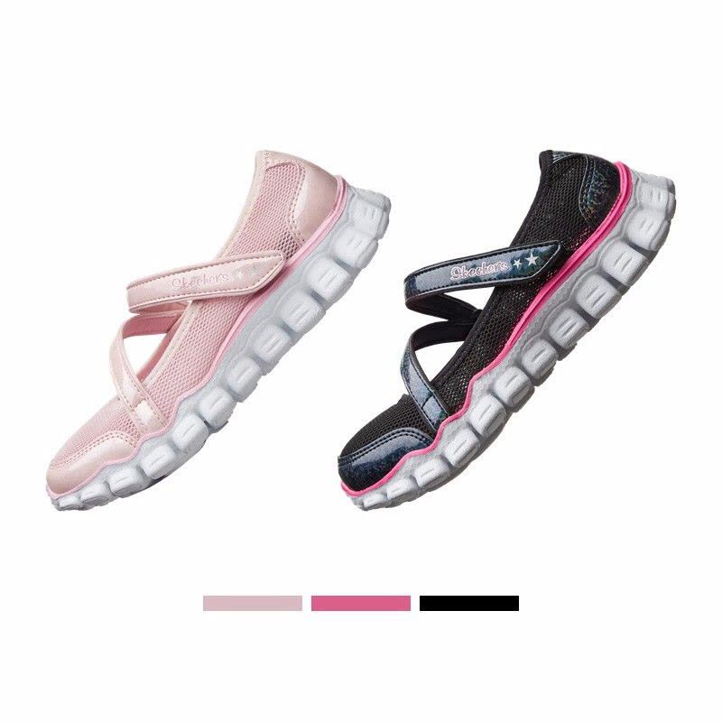 Skechers斯凯奇童鞋 2019女童玛丽珍搭带休闲鞋 轻盈舒适透气布公主鞋图片