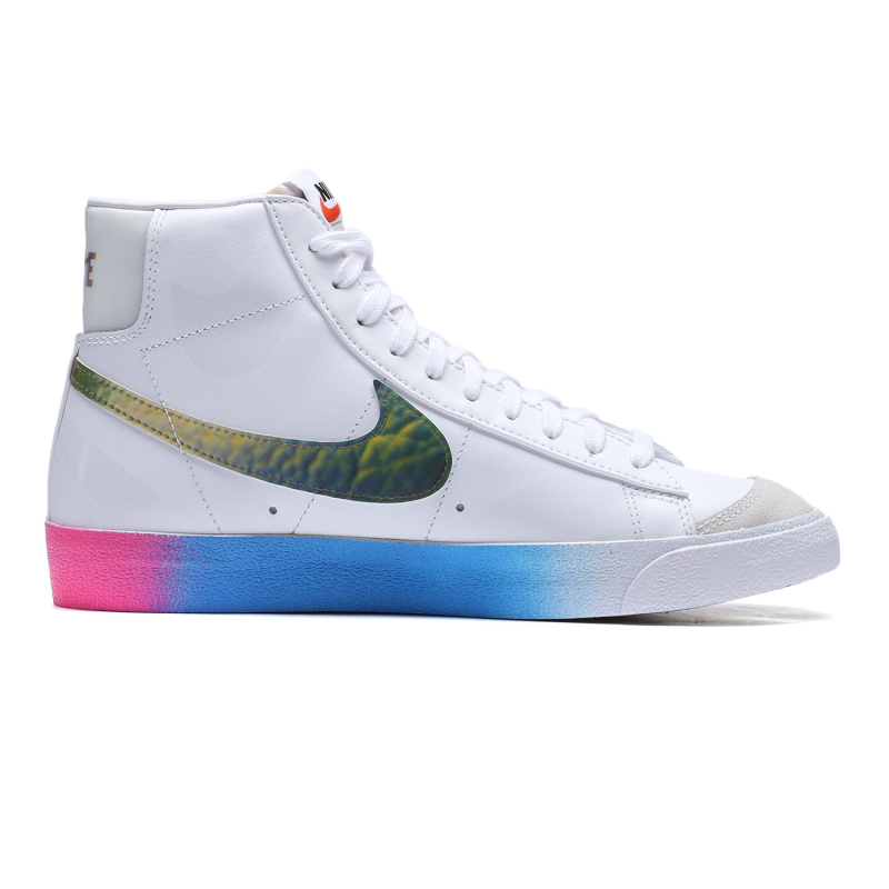 nike耐克板鞋开拓者炫彩镭射logo复古高帮休闲运动鞋cz8653