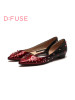D:FUSE/迪芙斯春季牛皮浅口尖头低跟低帮鞋女鞋DF61113125_fJV16