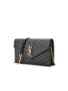 预售 SAINT LAURENT（YSL）MONOGRAM 信封包 单肩斜跨链条包 393953 牛皮革