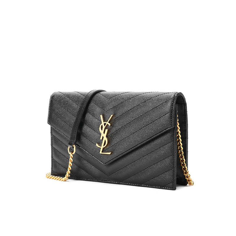 预售 SAINT LAURENT（YSL）MONOGRAM 信封包 单肩斜跨链条包 393953 牛皮革图片