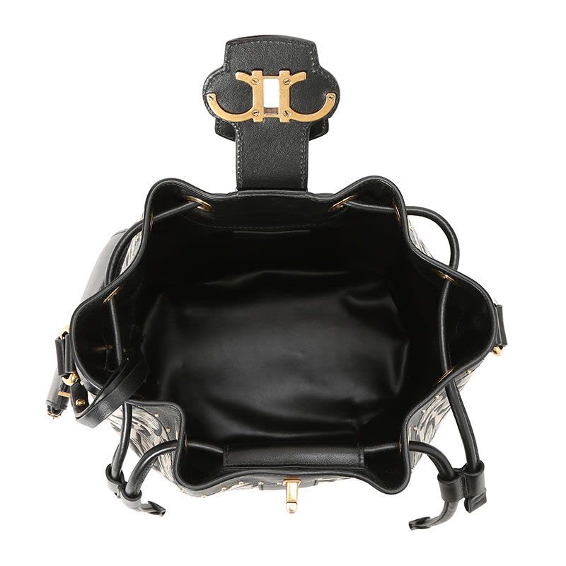 预订FERRAGAMO GANCINI 水桶 老花款 斜挎包21H587 织物\牛皮革图片