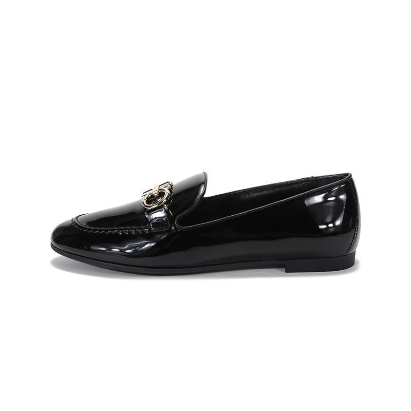 Ferragamo 菲拉格慕 女士 TRIFOGLIO系列皮革GANCINI莫卡辛鞋单鞋平底鞋0727758