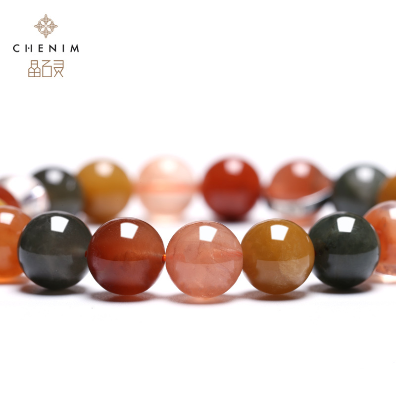 chenim/晶石灵多彩宝石手珠彩色水晶手链男女手串时尚饰品礼物