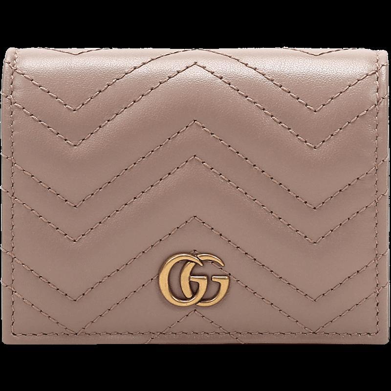 gucci古驰女士ggmarmont系列皮革短款钱包钱夹466492dtd1t