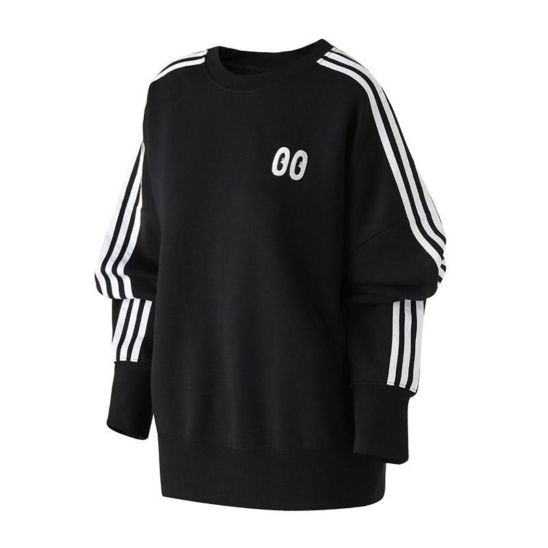 adidas阿迪达斯三叶草女装春季卫衣圆领套头衫DV2667 30 DV2667黑
