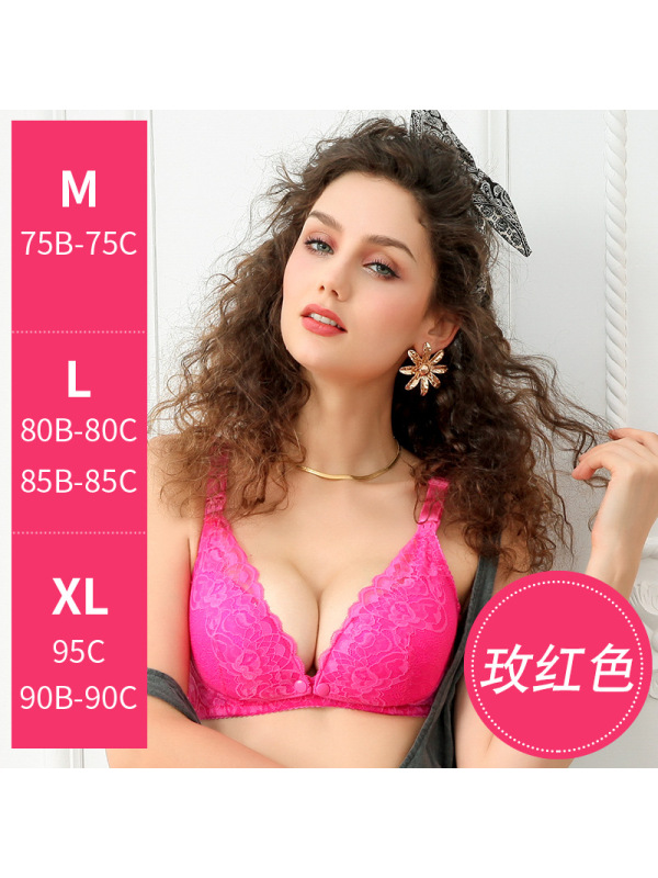 产后内衣喂奶透气蕾丝前开扣孕妇哺乳文胸孕妇文胸胸罩