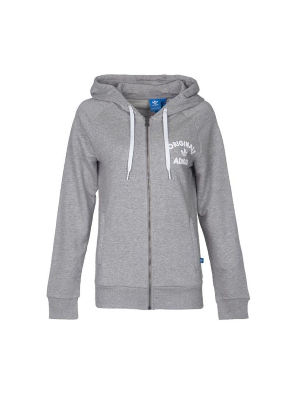 阿迪达斯三叶女子连帽舒适运动休闲外套经典夹克BR6350