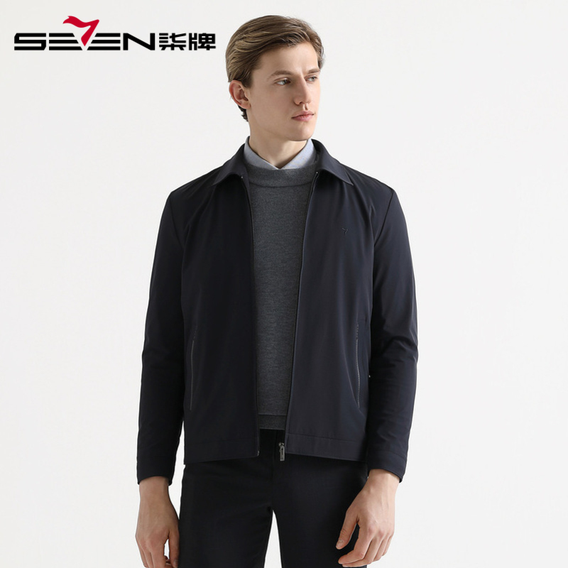 柒牌SEVEN男装2020秋夹克职业夹克衫外套