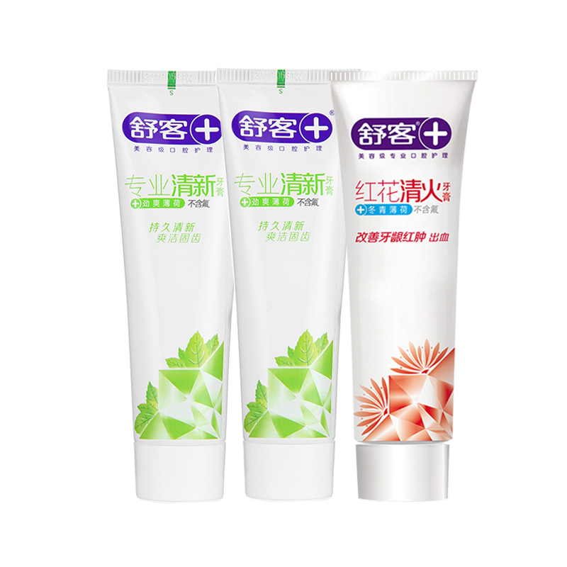 舒客 清新超值特惠3支装（120G+120G+120G）