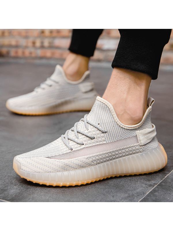 Ceba2021夏季新款飞织椰子鞋网面透气时尚运动跑步鞋潮流休闲男鞋