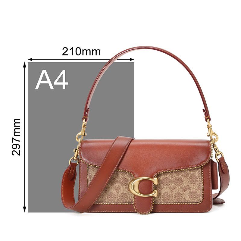 COACH 蔻驰 TABBY通勤肩背 女士斜挎包 老花拼皮金扣6793图片