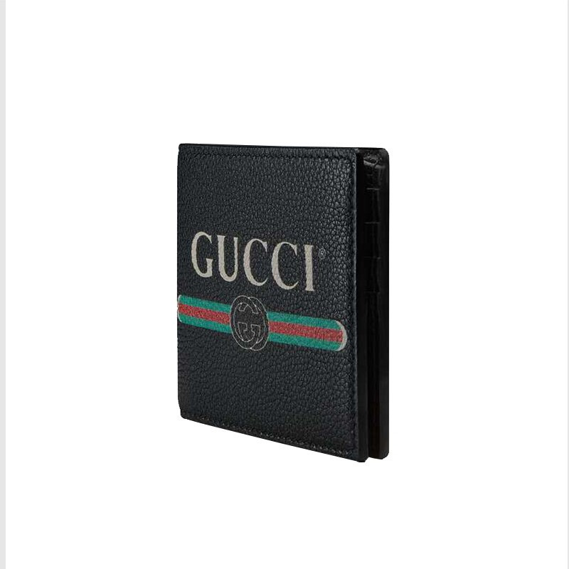 GUCCI 古驰男包 男士gucci古奇奢侈品字母条纹黑色双G钱包