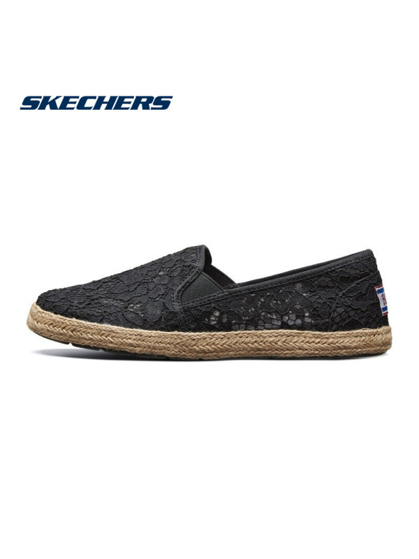 Skechers斯凯奇女鞋 2019夏季新款一脚穿舒适单鞋蕾丝帆布休闲鞋66666184