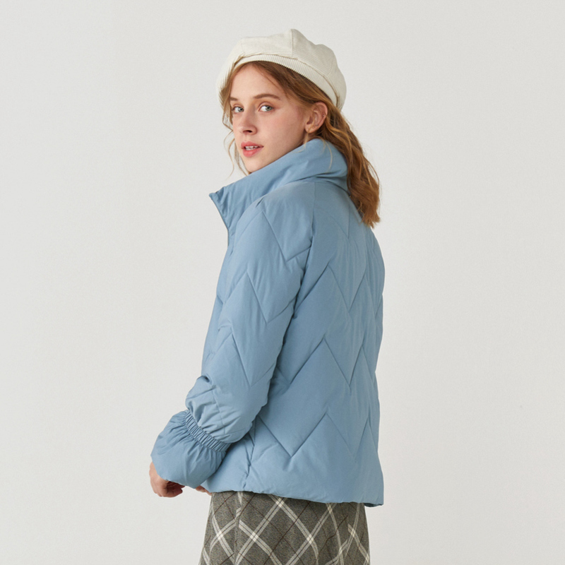Semir森马棉服女2019冬新款立领插肩袖少女外套宽松显瘦保暖棉衣喇叭袖
