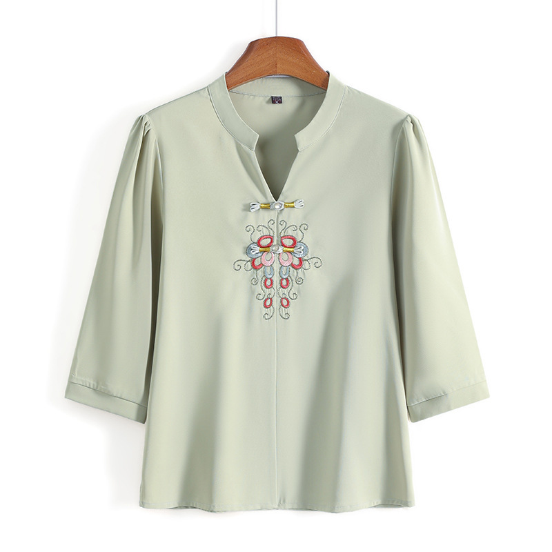 中老年薄款夏装衣服40-60岁中年妈妈装夏季新款上衣时尚气质服装