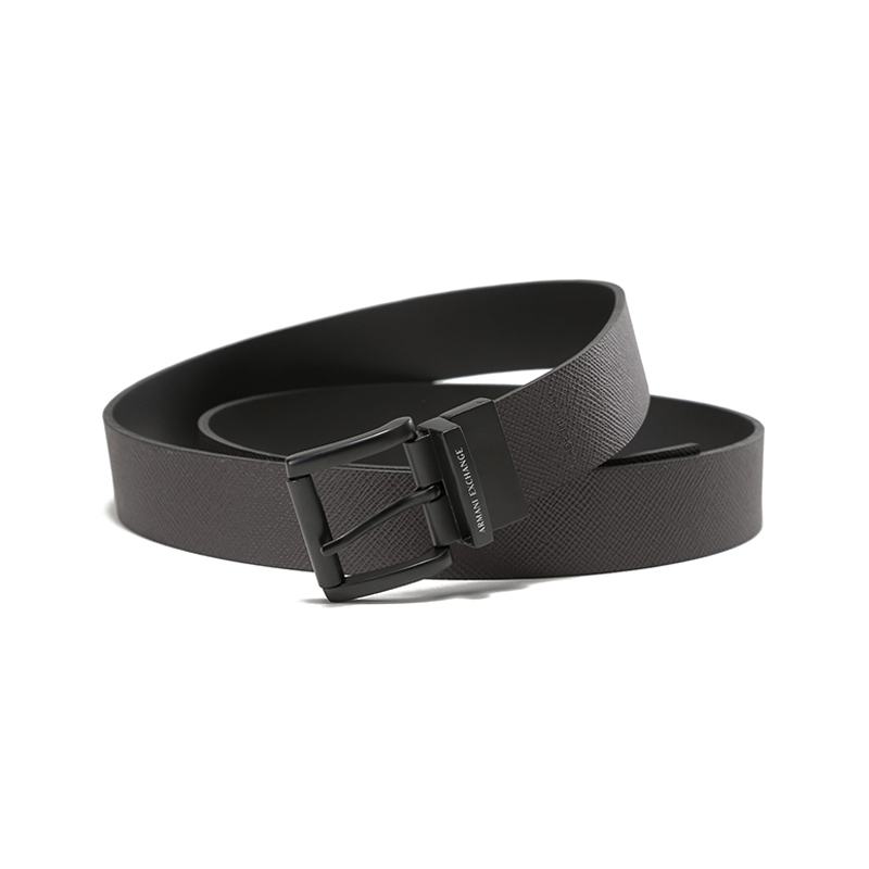 阿玛尼 ARMANI EXCHANGE 男士可裁剪双面旋转皮带腰带951286 2R847
