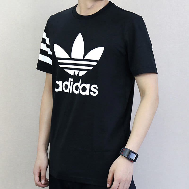 adidas阿迪达斯三叶男装2018夏季新款运动短袖体恤T恤CZ1749 S CZ1749图片