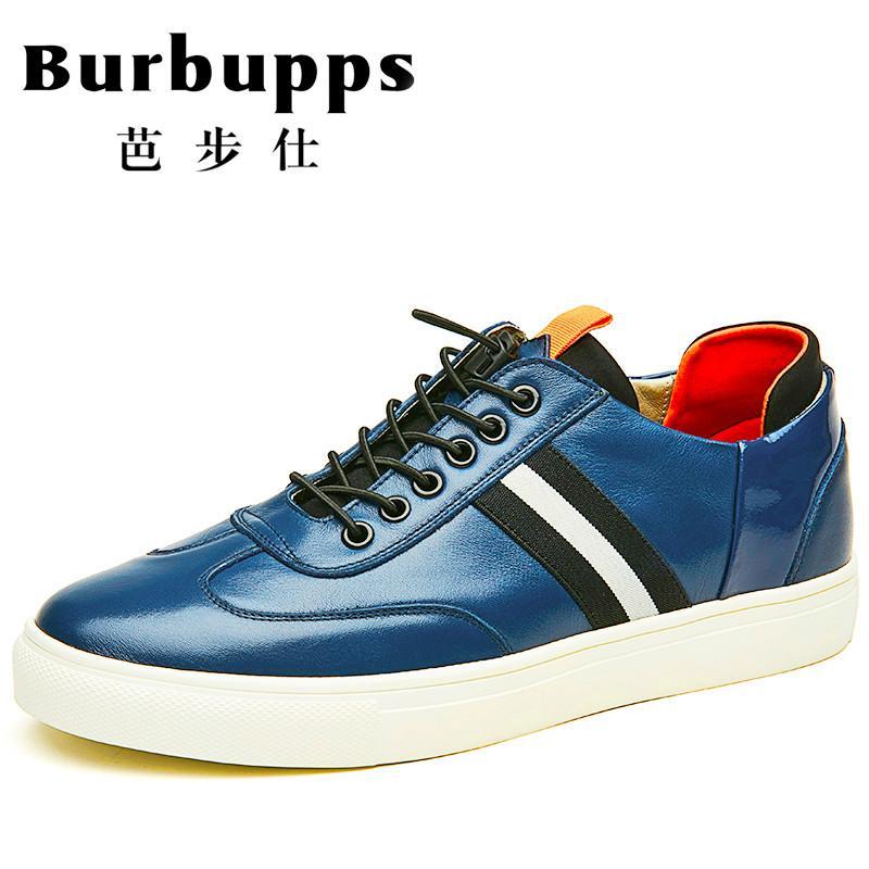 法国品牌芭步仕(Burbupps) 时尚英伦潮流男士真皮休闲鞋