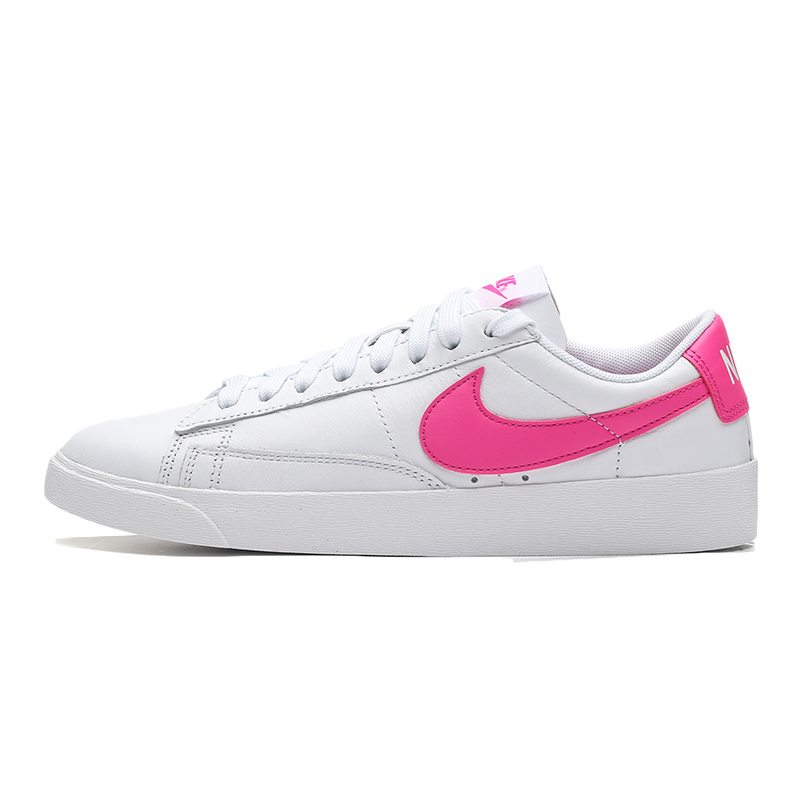 nike女鞋板鞋blazer开拓者粉勾小白鞋低帮休闲运动鞋av9370