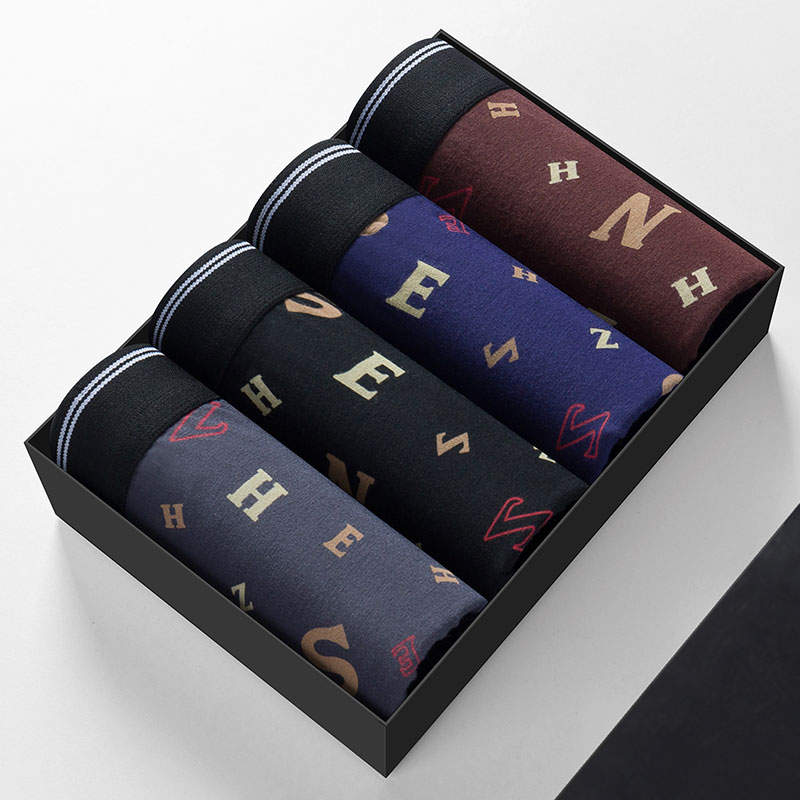 迪奥 男士新款透气四角内裤舒适平角裤多色可选修身柔软舒适不易褪色