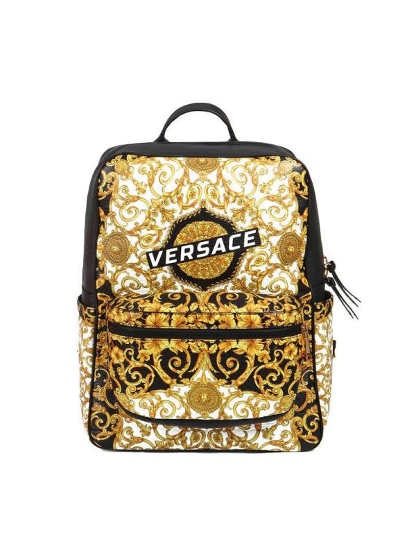 versace范思哲男士美杜莎印花皮革双肩包dfz7094dvgib