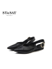St&Sat/星期六新款商场同款羊皮尖头凉鞋女奶奶鞋SS71114238