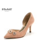 ST&SAT/星期六尖头浅口细跟侧空女高跟单鞋SS81114157