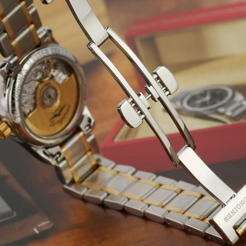 预售款瑞士浪琴longines名匠系列自动机械表女士手表钢带金色l2