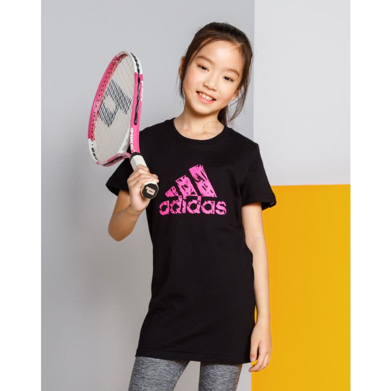 阿迪达斯童装针织T恤运动短袖经典logoADITSG2Y-BP图片