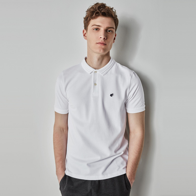 佐丹奴男士polo衫弹力棉青蛙刺绣保罗衫男短袖polo衫01018212