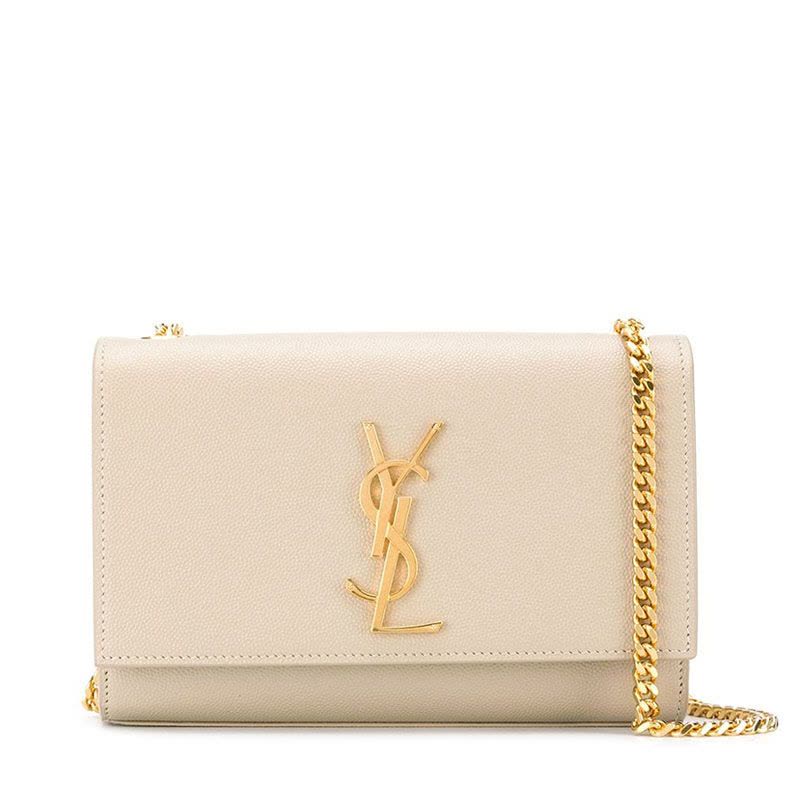 20春夏 SAINT LAURENT（YSL）KATE 小号 细粒纹理 单肩斜挎链条包469390 金链图片