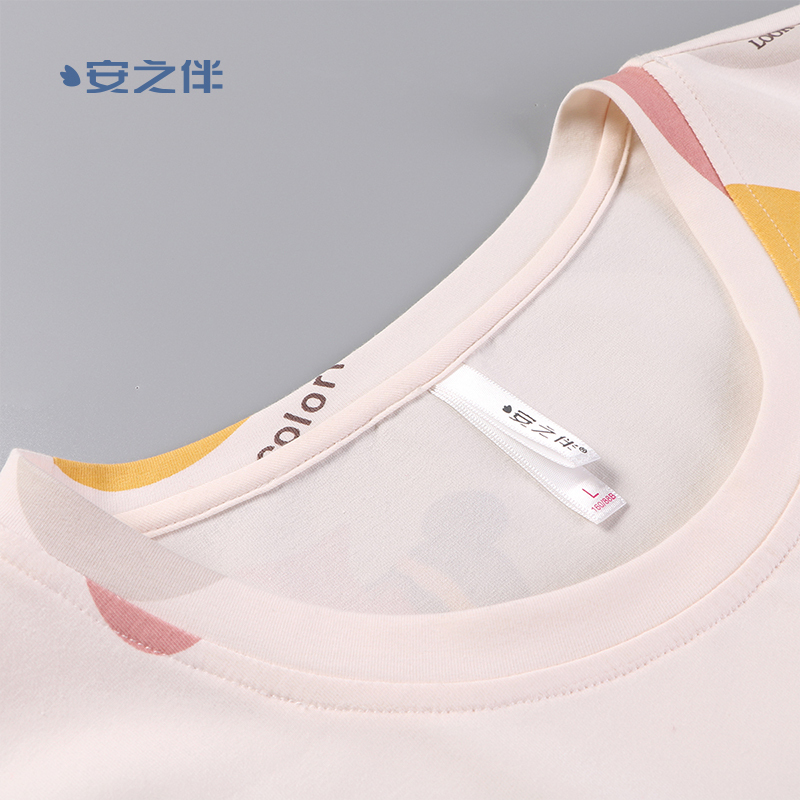 纯棉弹力针织印花短袖女裙