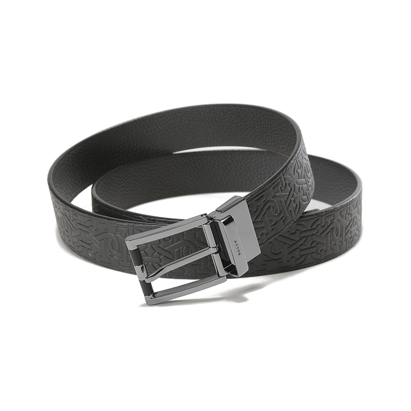 巴利bally奢侈品男士皮质可裁剪针扣式双面皮带腰带astor35mpgm