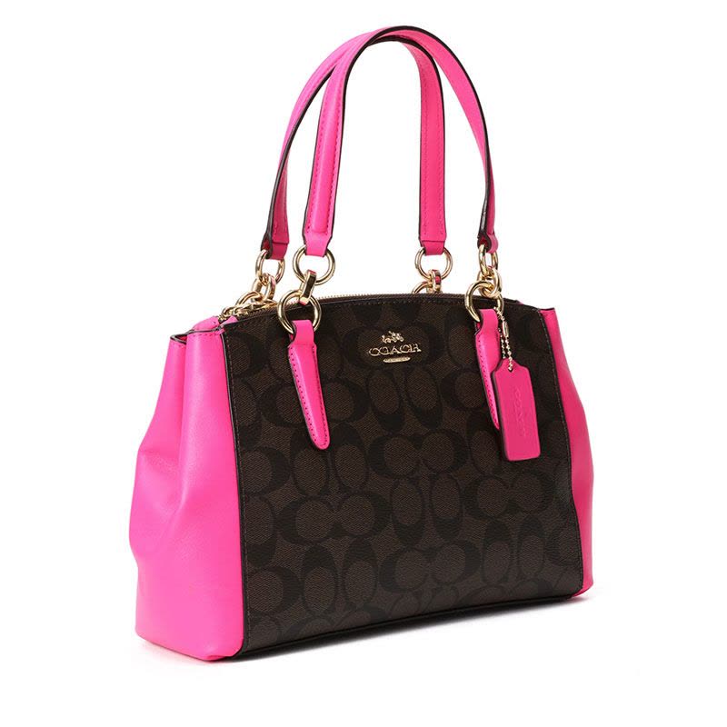 COACH/蔻驰 女包经典印花拼接双拉链杀手包手拎斜挎包 F23857图片