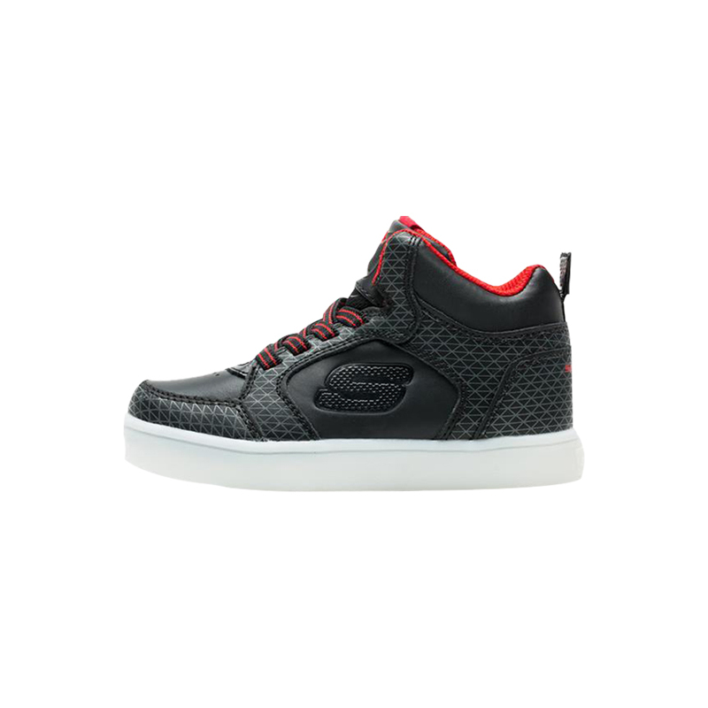 Skechers斯凯奇男童鞋 炫酷闪灯皮革撞色时尚休闲运动 90604L